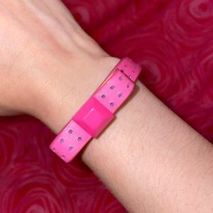 JUICY COUTURE pink leather band bow bracelet